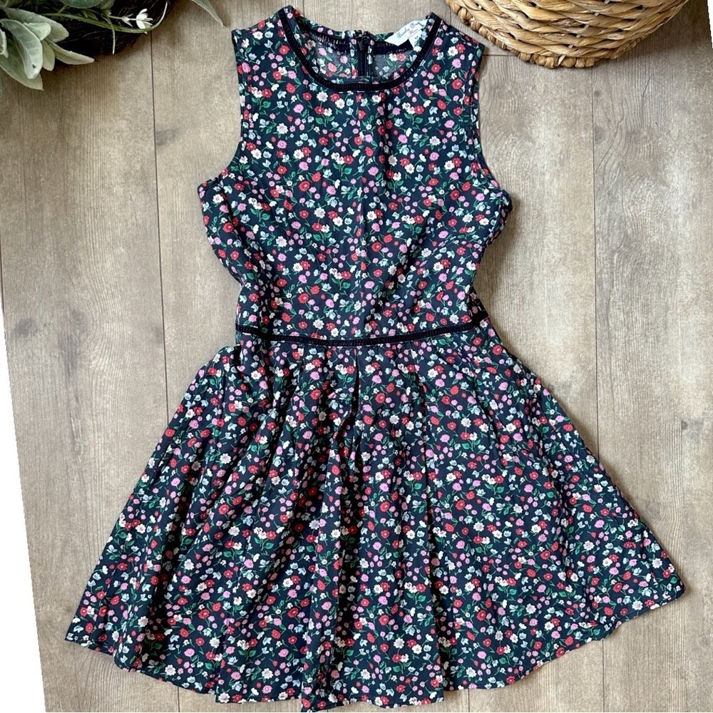 Brooks Brothers Girls Floral Print Jubilee Cotton Dress with Pockets Size 12